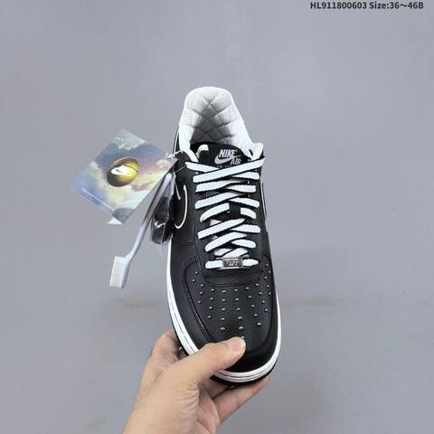 Nike Air Force 1 07 IM6643 010 Black White Silver EU 36-46 Sneaker - Unisex (BS-59983)