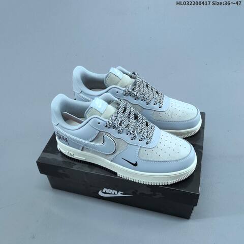 Nike Air Force 1 07 LV8 Light Grey Off White Black Silver EU 36-47 Sneaker - Unisex (BS-60688)