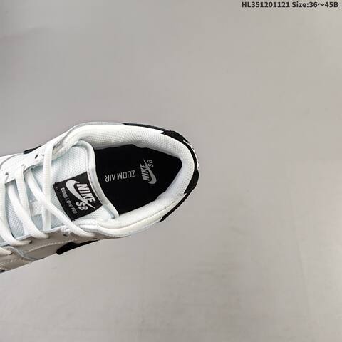 Nike SB Dunk Low Pro White Black EU 36-45 Skate Shoe - Unisex (BS-63312)