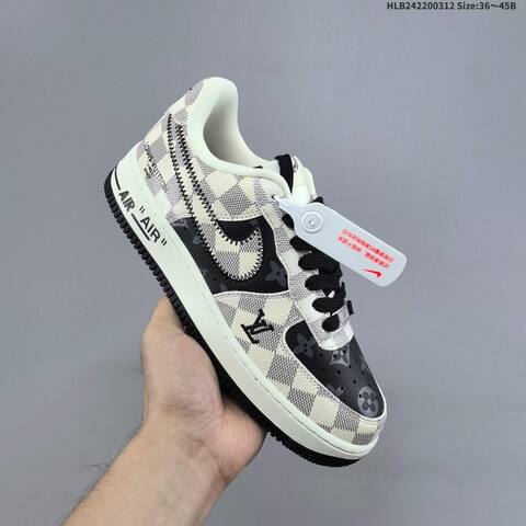 Nike Air Force 1 07 Low Brown Beige White Black EU 36-45 Sneaker - Unisex (BS-61356)