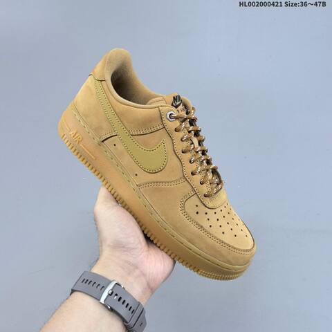 Nike Air Force 1 Low Wheat Flax Wheat Tan Gum Brown EU 36-47 Sneaker - Unisex (BS-60613)
