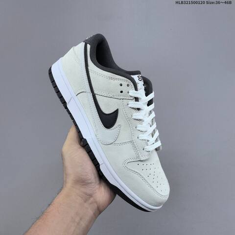 Nike SB Dunk Low Retro ZoomAir Light Grey Black White EU 36-46 Skate Shoe - Unisex (BS-61869)