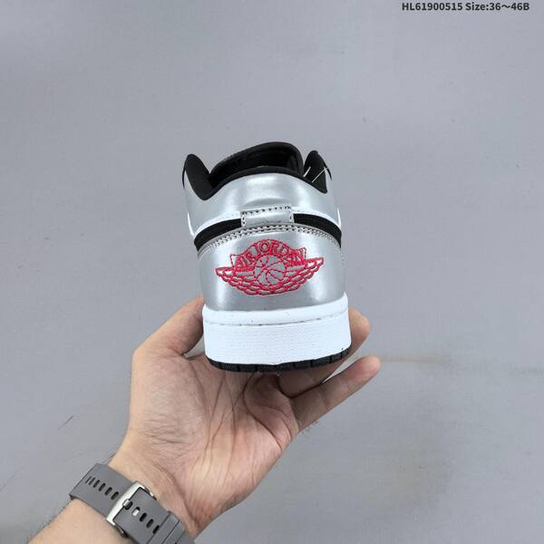 Jordan Air Jordan 1 Low black/white/silver/pink 36~46B lifestyle