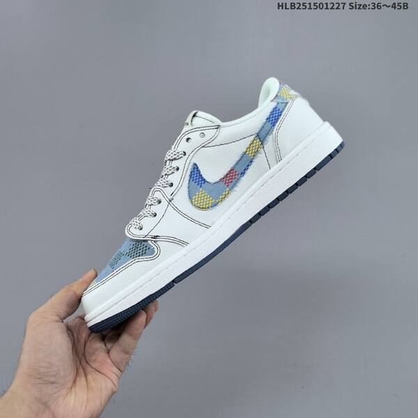Nike Air Jordan 1 Low white/blue multi-color 36~45 lifestyle