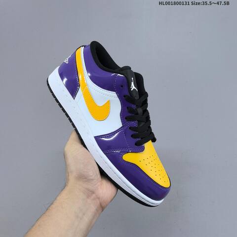 Air Jordan 1 Low Lakers AIR JORDAN 1 Aj1 1 Jordan Ai Lifestyle (BS-66744)