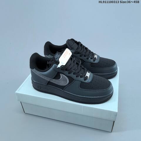 Nike Air Force 1 07 IB6842-002 Black Dark Grey Silver EU 36-45 Sneaker - Unisex (BS-61335)