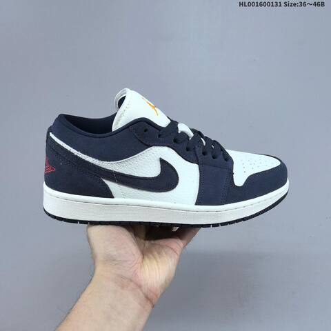 Air Jordan 1 Low Obsidian Suede AIR JORDAN 1 Aj1 Lifestyle (BS-66748)