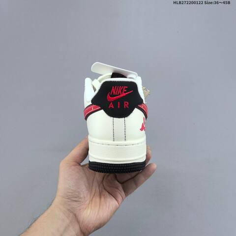 Nike Air Force 1 07 Low Off White Red Black EU 36-45 Sneaker - Unisex (BS-61819)