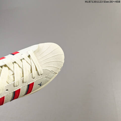 Adidas Superstar DIY Off White Red Navy Blue EU 36-45 Skate Shoe - Unisex (BS-65516)