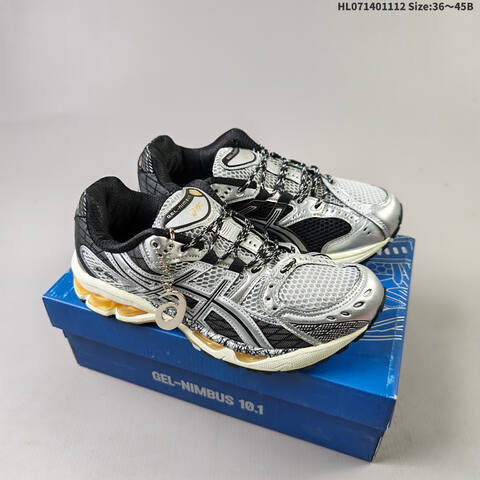 ASICS Gel-Nimbus 10 1 Purple Silver Mint Black EU 36-45 Running Shoe Running Sneakers - Unisex (BS-69313)