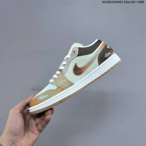 Air Jordan 1 Low SE Multi-Color Distressed AIR JORDAN 1 Aj1 1 Jo Lifestyle (BS-66371)