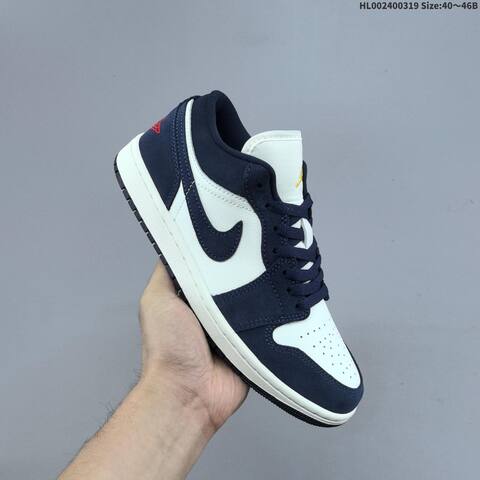 Air Jordan 1 Low Obsidian Suede AIR JORDAN 1 Aj1 Lifestyle (BS-66496)