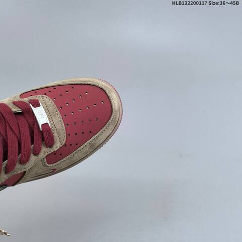 Nike Air Force 1 07 LV8 Brown Burgundy Black Gold EU 36-45 Sneaker - Unisex (BS-61939)