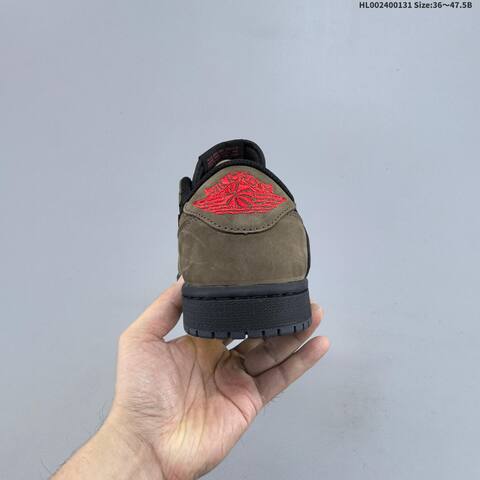 Travis Scott x Air Jordan 1 Low Velvet Brown AIR JORDAN 1 Aj1 Lifestyle (BS-66745)