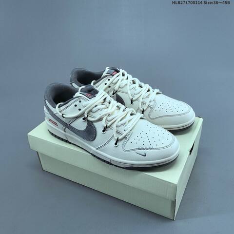 Nike Dunk SB Low Supreme Off White Navy Grey Red EU 36-45 Skate Shoe - Unisex (BS-61999)