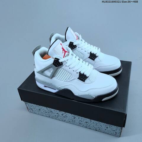 Air Jordan 4 Retro OG Cement AIR JORDAN 4 Aj4 Lifestyle (BS-66483)