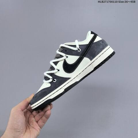 Nike SB Dunk Low Off White Black Dark Grey EU 36-45 Skate Shoe - Unisex (BS-62089)