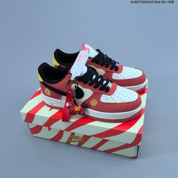 Nike Air Force 1 Low light grey off white black red EU 36-45 sneaker