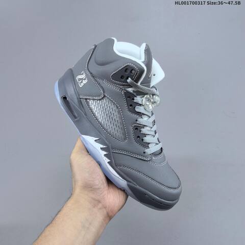 Air Jordan 5 Retro Wolf Grey Replica AIR JORDAN 5 Aj5 Lifestyle (BS-66521)