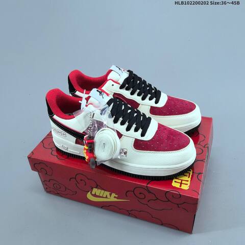 Nike Air Force 1 Off White Black Red EU 36-45 Sneaker - Unisex (BS-61586)