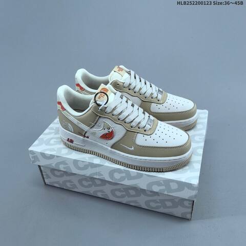 Nike Air Force 1 07 IQ1119 Off White Black Grey Red EU 36-45 Sneaker - Unisex (BS-61795)