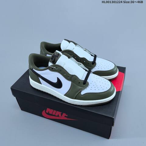Air Jordan 1 Low OG Medium Olive AIR JORDAN 1 Aj1 Lifestyle (BS-67294)