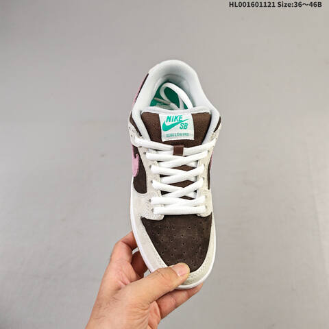 Nike SB Dunk Low Pro Grey Brown White Pink Mint EU 36-46 Skate Shoe - Unisex (BS-63314)