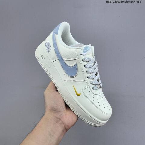 Nike Air Force 1 07 LV8 Off White Light Blue Yellow EU 36-45 Sneaker - Unisex (BS-61259)