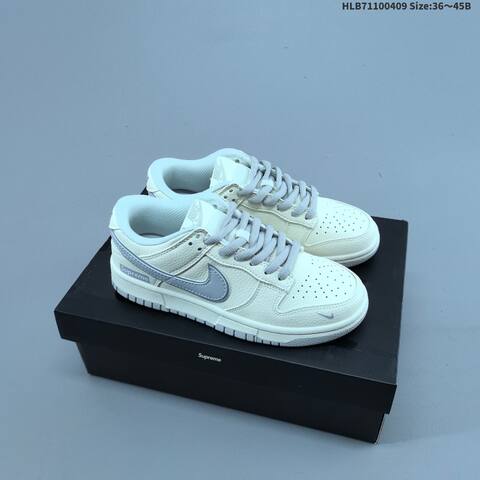 Nike SB Dunk Low Supreme Off White Black Navy EU 36-45 Skate Shoe - Unisex (BS-60862)