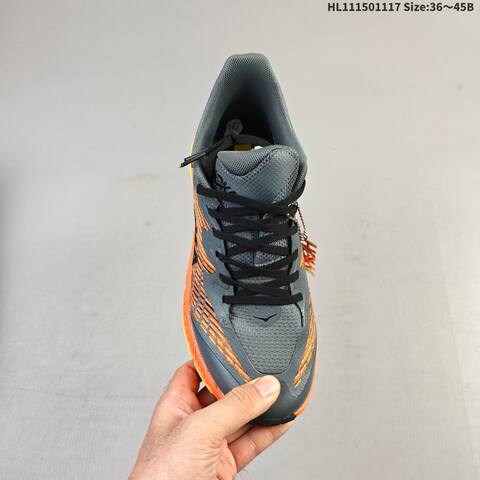 HOKA ONE ONE Mafate Speed 4 Grey Orange Yellow Black EU 36-45 Trail Shoe Trail Running Sneakers - Unisex (BS-69477)