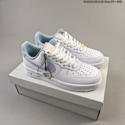 Nike Air Force 1 07 Low White Light Blue Light Pink EU 35-45 Sneaker - Unisex (BS-63385)