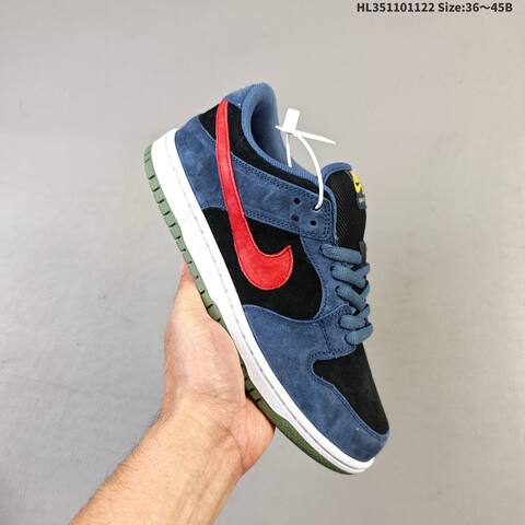 Nike SB Dunk Low Navy Black Red White Olive EU 36-45 Skate Shoe - Unisex (BS-63254)