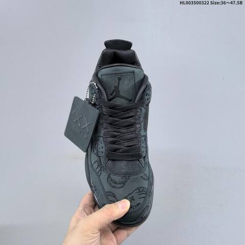 KAWS x Air Jordan 4 Retro Kaws Black AIR JORDAN 4 Aj4 Lifestyle (BS-66477)