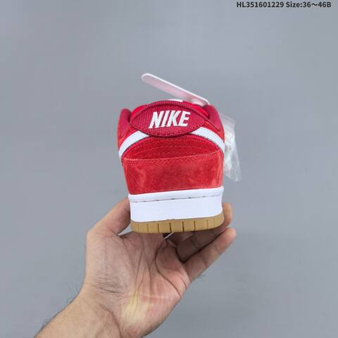 Nike Dunk SB Low Red White Gum EU 36-46 Skate Shoe - Unisex (BS-62347)