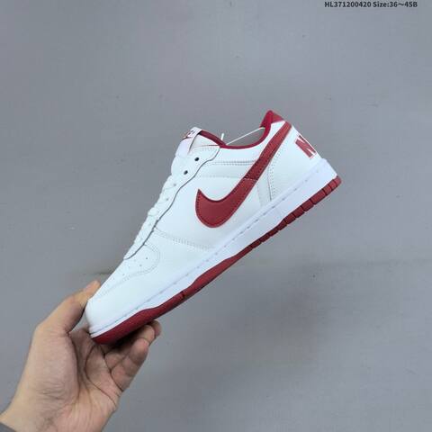 Nike Big Low White Red EU 36-45 Skate Shoe - Unisex (BS-60632)