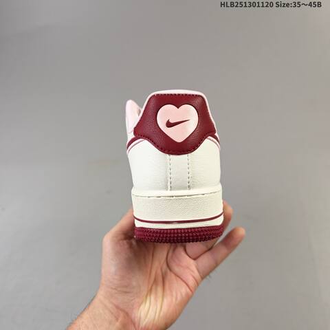 Nike Air Force 1 07 Low Sail Light Pink Dark Red EU 35-45 Sneaker - Unisex (BS-63384)