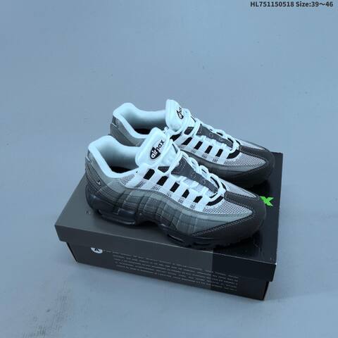 Nike Air Max 95 White Grey Black Orange EU 39-46 Running Shoe - Unisex (BS-60276)