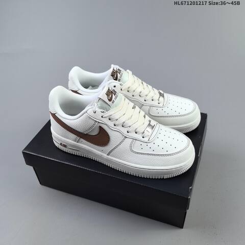 Nike Air Force 1 07 Black White Beige EU 36-45 Sneaker - Unisex (BS-62615)
