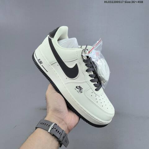 Nike Air Force 1 07 Low White Grey Black EU 36-45 Sneaker - Unisex (BS-60299)