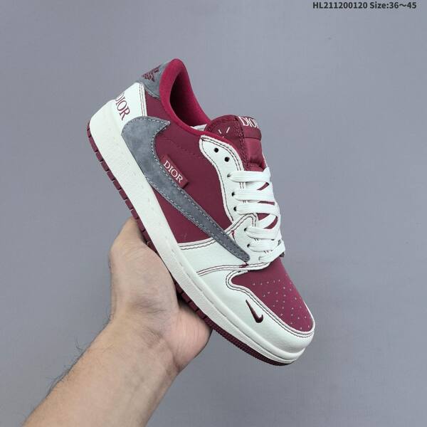 Nike Air Jordan 1 burgundy white gray black 36 45 lifestyle