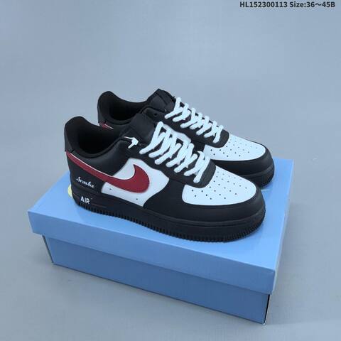 Nike Air Force 1 Low 07 Black White Red EU 36-45 Sneaker - Unisex (BS-62013)