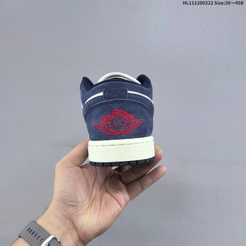 Air Jordan 1 Low Obsidian Suede AIR JORDAN 1 Aj1 Lifestyle (BS-66465)