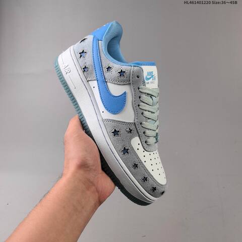 Nike Air Force 1 07 White Light Grey Blue EU 36-45 Sneaker - Unisex (BS-62552)