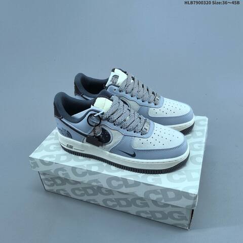 Nike Air Force 1 07 Low Supreme White Dark Green Grey EU 36-45 Sneaker - Unisex (BS-61231)