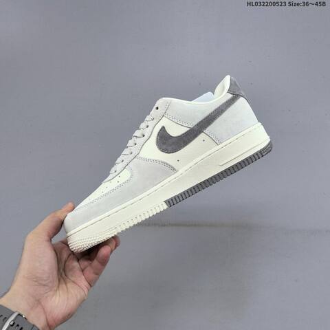 Nike Air Force 1 07 LV8 Light Grey Dark Grey Cream White EU 36-45 Sneaker - Unisex (BS-60208)