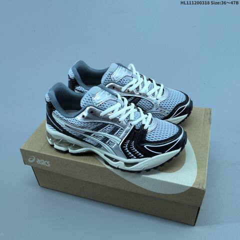 ASICS Gel-Kayano 14 Silver Black Cream Grey EU 36-47 Running Shoe Running Sneakers - Unisex (BS-68992)