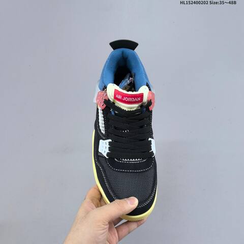 Union x Air Jordan 4 Retro SP Off Noir AIR JORDAN 4 Aj4 Lifestyle (BS-66714)