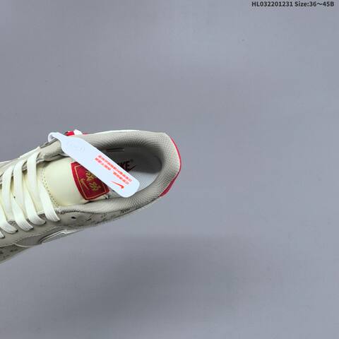 Nike Air Force 1 07 LV8 Beige White Red EU 36-45 Sneaker - Unisex (BS-62288)