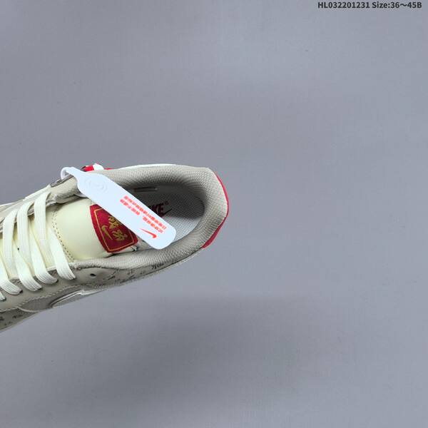 Nike Air Force 1 07 LV8 beige white red EU 36-45 sneaker