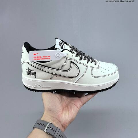 Nike Air Force 1 Low Stussy Off White Navy Black EU 36-45 Sneaker - Unisex (BS-60019)